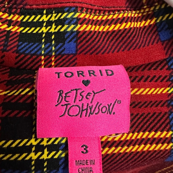Torrid Betsey Johnson Plaid Blazer 3 - Picture 2 of 3